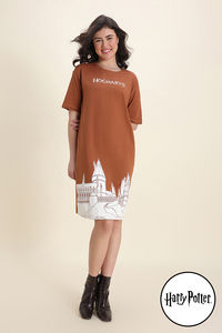 Zivame Harry Potter Knit Cotton Loungewear Dress - Caremal Cafe — thumbnail 2